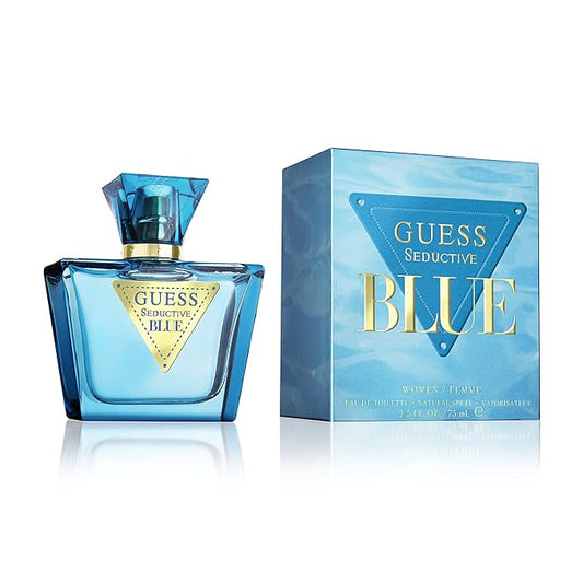 Guess Seductive Blue Women/Femme Eau de Toilette Perfume Spray For Women, 2.5 Fl. Oz.