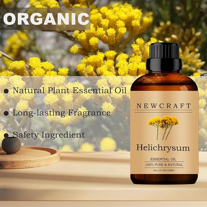 Helichrysum Essential Oils, 100% Pure and Natural Essential Oil for Aromatherapy Diffuser - Helichrysum/4 Fl Oz