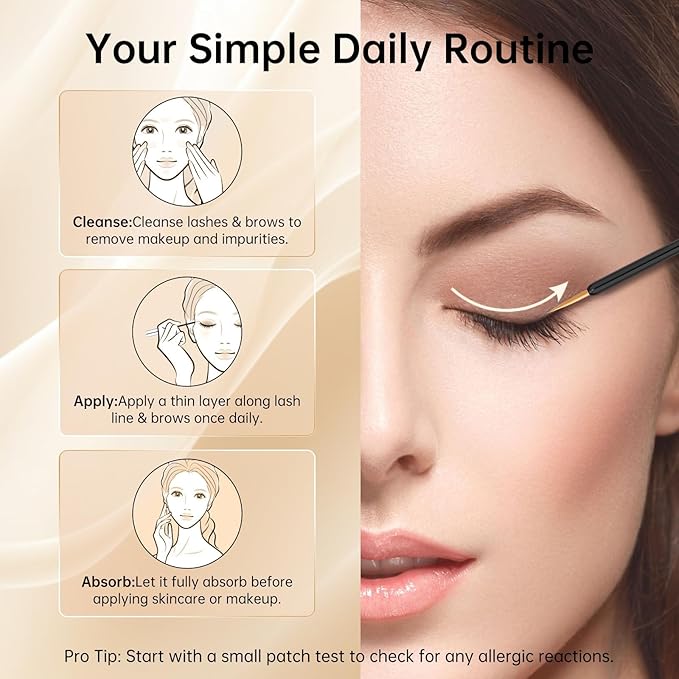 Eyelash Serum with Peptides & Biotin – Lash Enhancing Serum for Fuller-Looking Lashes, Helps Condition, Strengthen & Reduce the Look of Lash Breakage