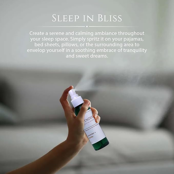 Lavender Sleep Spray for Pillows, Linens & Pajamas – Natural Calming Lavender & Vanilla Aromatherapy Mist with Amethyst & Reiki Energy. Deep Sleep + Bedtime Relaxation for Adults & Kids. 4 Ounce (2)