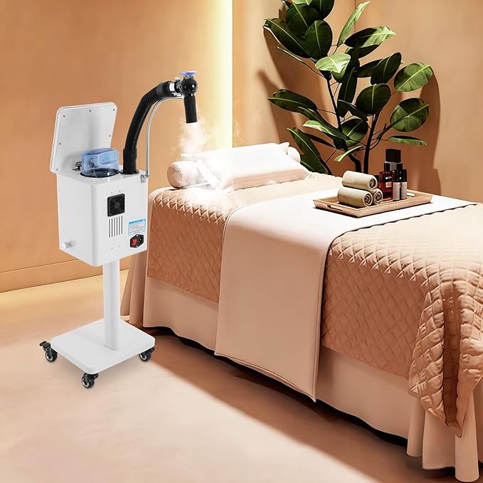 110V 1600W Nano Hair Steamer Machine, Professional Micro Mist Salon Hair Processor, Salon Spa Equipment Vertical Nano Hair Steamer for Deep Hair Care Repair, Hair Styling