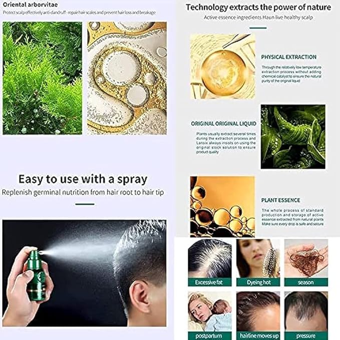 Shougagro Japanese Hair Growth Ginger Spray for Men Women, HyunGang Korea Ginseng Hair Regrowth Serum Spray, (3 Pcs)