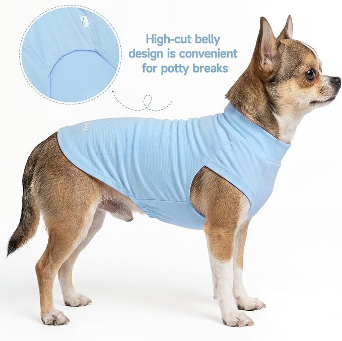 XPUDAC 2 Pack Sun Protection Dog Shirts, Quick Dry Breathable Dog T-Shirt Stretchy Lightweight Sleeveless Pet Summer Clothes for Large Dogs Sensitive Skin Soft Pet Tank Top Vest Boy,4XL