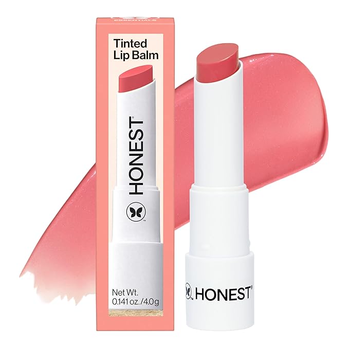 Honest Beauty Moisturizing Vegan Tinted Lip Balm | Antioxidant-rich Acai Extracts + Avocado Oil | Paraben Free + Cruelty Free | Summer Melon
