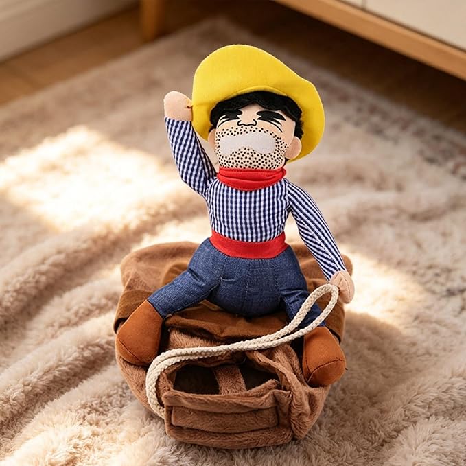 Halloween Dog Rider Costume Cute Doggy Cowboy Costumes Funny Dog Clothes | Dog Halloween Costumes, Knight Style Dog Cowboy Rider Costume, Funny Adjustable Pet Halloween Cosplay Costume for Dogs