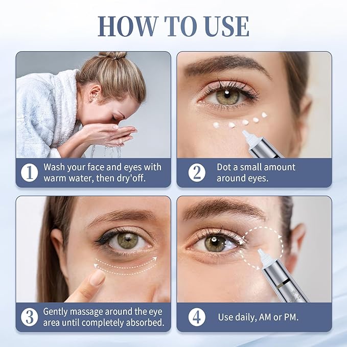 Retinol Under Eye Cream - Anti-Aging Treatment for Dark Circles, Puffiness & Wrinkles, Gentle Formula for Men & Women to Reduce Fine Lines, 0.7 Fl Oz