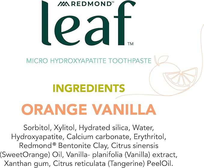 REDMOND Leaf Micro Hydroxyapatite Toothpaste Tube (Orange Vanilla)