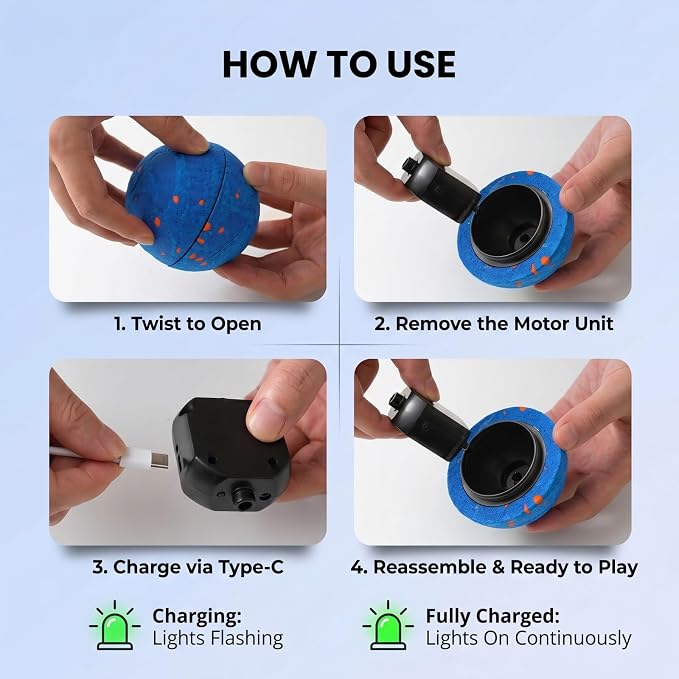 Smart Interactive Dog Bouncing Ball, Automatic Moving Dog Ball