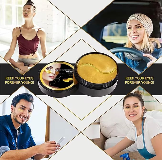 LUXURY GOLD UNDER EYES PATCHESLuxury, Hydrating Eye Mask Treatment with Natural Ingredients, 30 Pairs