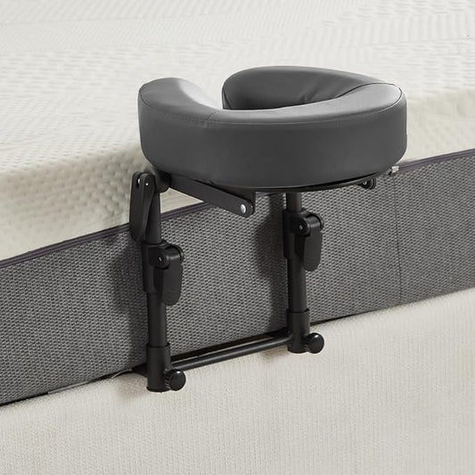 Massage Headrest for Bed, Adjustable Massage Face Cradle at Home, Portable Bed Massage Head Holder, Massage Table Head Rest for Salon Spa, Face Down Pillow After Eye Surgery, Dark Gray