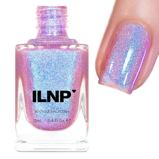 ILNP Flower Child - Soft Pink Shimmer Nail Polish, Chip Resistant Manicure, Non-Toxic, Vegan, Cruelty Free, 12ml