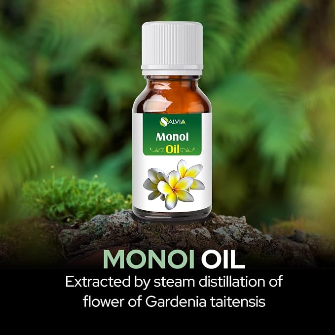 Salvia Monoi Oil - Pure Infused Oil for Hair and Skin Care | DIY Home Use - Stronger, Shinier Hair - 30 ML