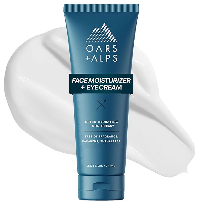 Oars + Alps Anti-Aging Face Moisturizer & Eye Cream, Hydrating Skin Moisturizer with Shea Butter and Jojoba Oil, Lightweight, Non Greasy, Vegan, Gluten Free