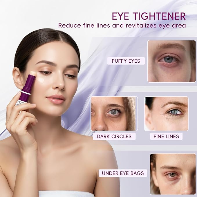 Cementerre Calcium Multi Balm Stick, Korean Calcium Volume Multi Balm, Collagen Moisturing Stick, Anti-aging, Wrinkles, Sagging, Hydrating, Firming Skin, Suitable for Eyes, Face & Neck-Purple