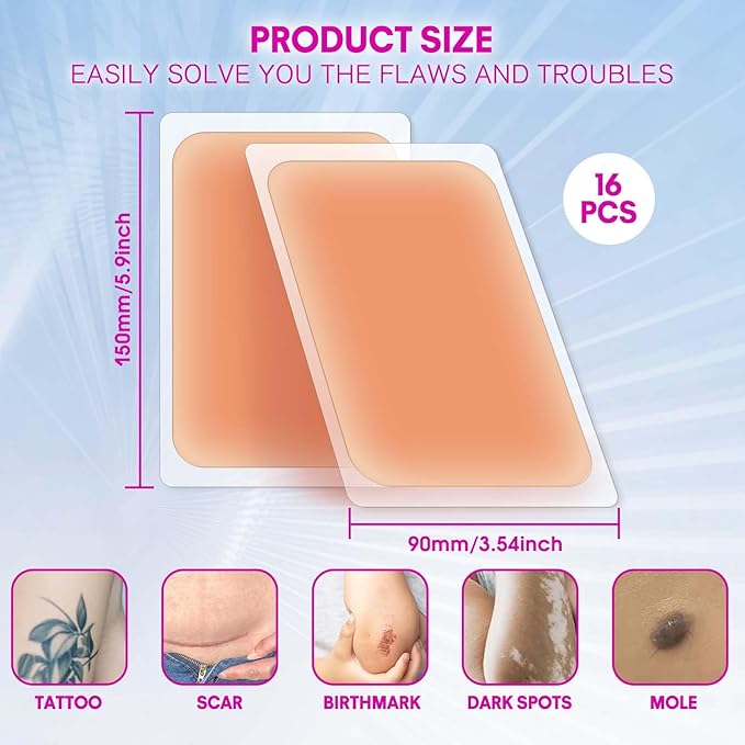 16PCS Tattoo Cover Up Patch Waterproof Ultra-Thin Tattoo Cover Up Tape Invisible Concealer Stickers