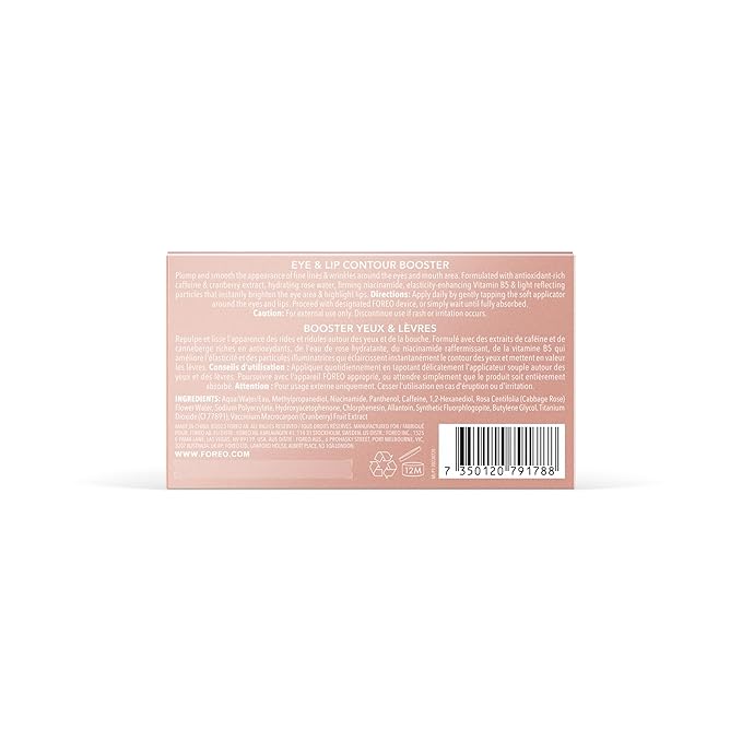 FOREO SUPERCHARGED Eye & Lip Contour Booster Serum - Conductive Gel - Niacinamide Serum - Anti Aging Serum - Lip Plumping & Puffy Eyes Treatment - Practical Travel Size - 3 x 0.12 fl.oz. Capsules