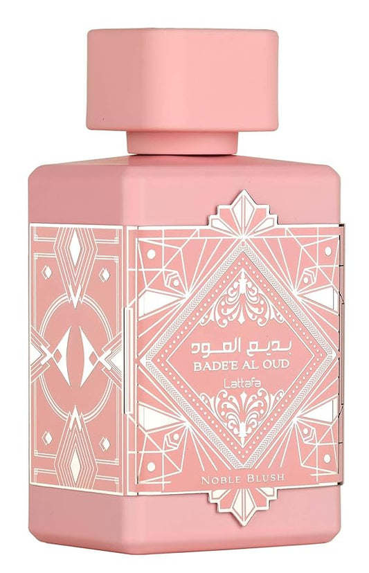 Lattafa Bade'e Al Oud Noble Blush for Unisex Eau de parfum Spray, 3.4 Ounce / 100 Ml
