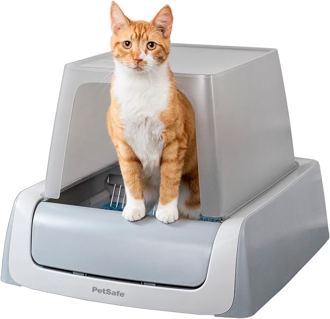 PetSafe ScoopFree Crystal Pro Legacy Self-Cleaning Litter Box, Front-Entry | Hands-Free Automatic Cleaning, Advanced Odor Control, Health Counter Display, Includes 1 Disposable Crystal Litter Tray