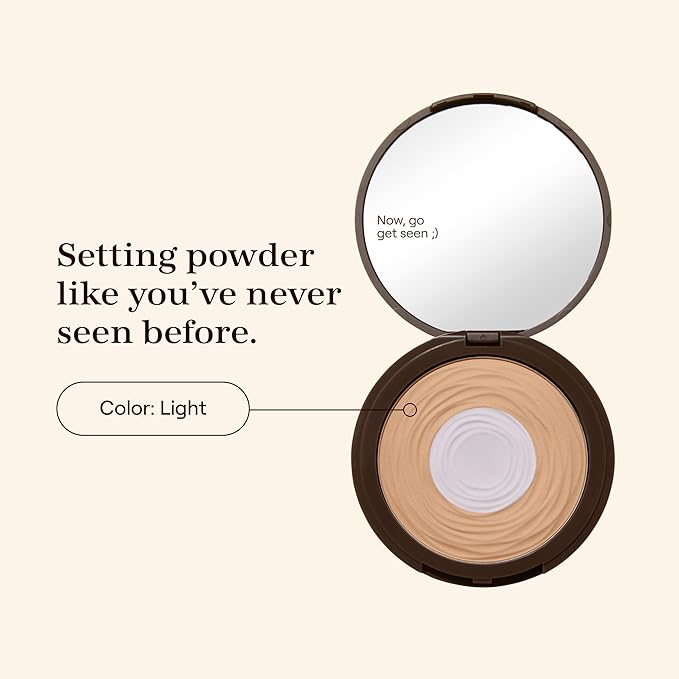 Live Tinted Hueskin Brightening Core Setting Powder - Hydrating, Shine Control Blurring Setting Powder Formulated with Hydrating Phytosqualane For A Natural Soft Matte Finish - Light Shade