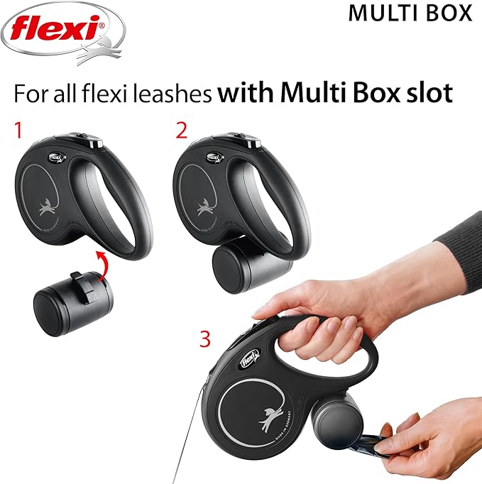 FLEXI® Multi Box Storage Accessory for Retractable Dog Leash Sets, Black