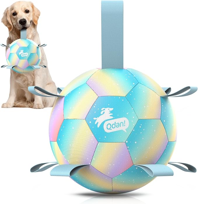 QDAN Herding Ball for Dogs, Soccer Interactive Toys for Large Dogs, 8 Inch