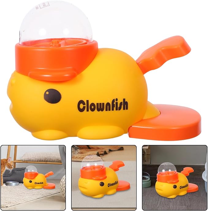 ibasenice Clownfish Shaped Pet Food Dispenser Slow Feeder for Dogs Interactive Treat Dispensing Made of Sturdy Abs Material Easy to Clean for Outdoor Activities and Home Use