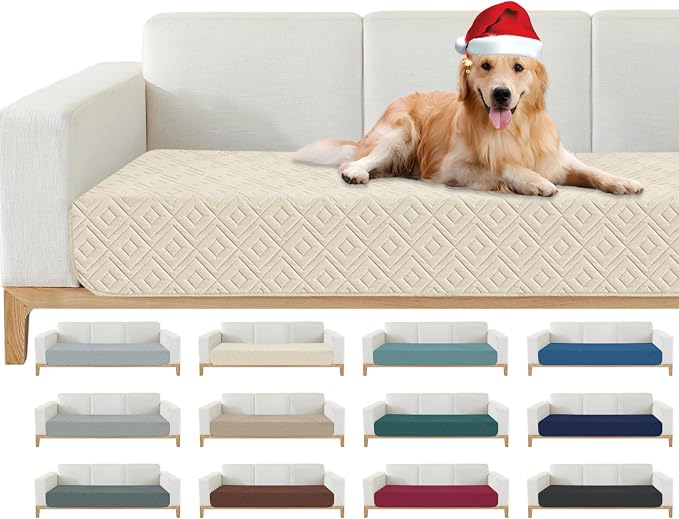 2026 Waterproof Sofa Dog Blanket (30"x70") Comfy Couch Sofa Mat for Pets with Anti-Slip Back, Universal Incontinence Lightweight Liner Pad for Furniture Car Picnic etc Durable Washable, Beige