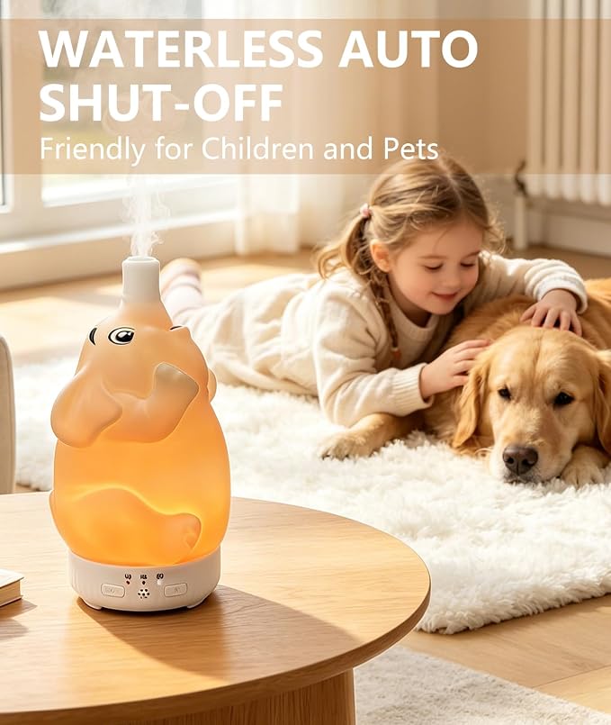 Mor Jellyfish Diffuser, Cute Ultrasonic Essential Oil Diffuser & Humidifier with Colorful Lights, Remote Control, Quiet Aromatherapy Diffuser for Bedroom Home Office Decor