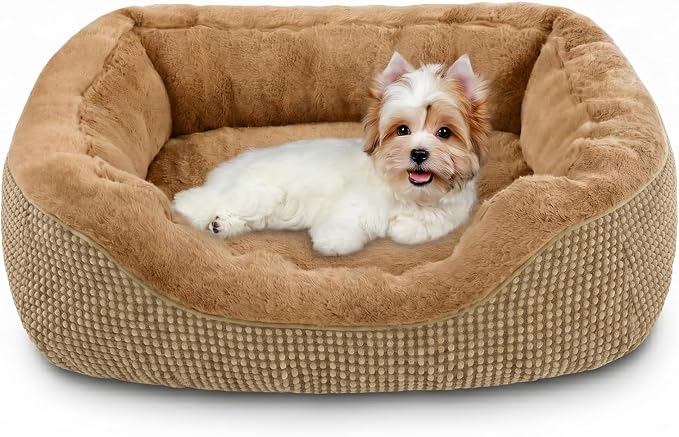 Small Dog Bed for Small Dogs, Orthopedic Warming Soft Calming Sleeping Durable with Anti-Slip Bottom