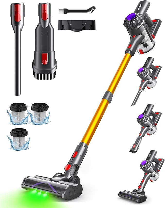 Cordless Vacuum Cleaner, 500W 45KPA Stick Vacuum Cleaners for Home