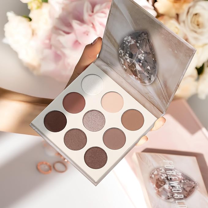 docolor Neutral Eyeshadow Palette 9 Colors Nude Brown Eyeshadow Palette Eye Shadow Palette Makeup Palettes with Velvety and Silky Finishes Highly Pigmented Mattes Shimmers Glitter Eye Makeup Palettes