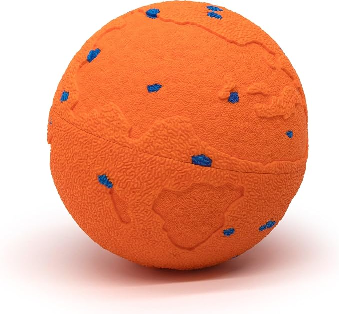 Interactive Dog Toys Ball with 2 Shells – Automatic Moving Rolling(Orange)