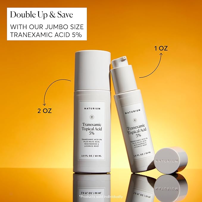 Naturium Tranexamic Topical Acid 5% Jumbo, Face & Skin Care with Kojic Acid, Niacinamide & Licorice Root, 2 oz