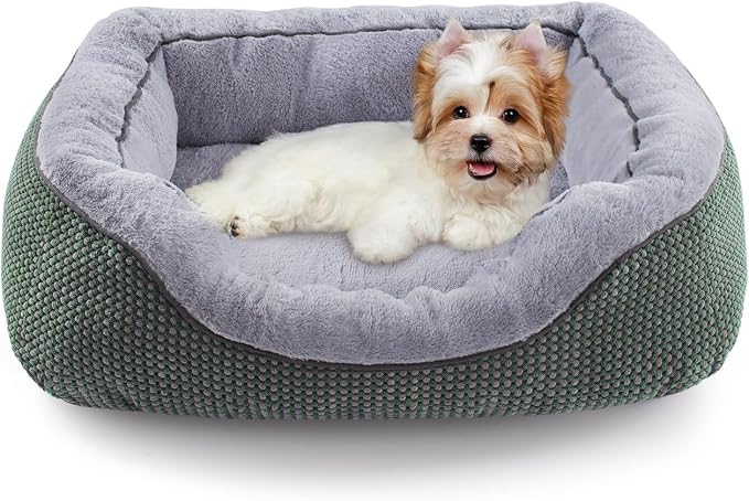 Small Dog Bed Orthopedic Warming Soft Calming Sleeping Durable with Anti-Slip Bottom