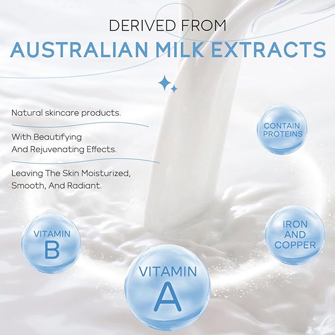 12 PCS Milk Skincare For Kids, Girls Skin Care For Kids Age 8-12, Hydrating Skincare For Girls 10-12, Milk Extract Face Skincare For Teens, Gift Set For Birthday Women's Day