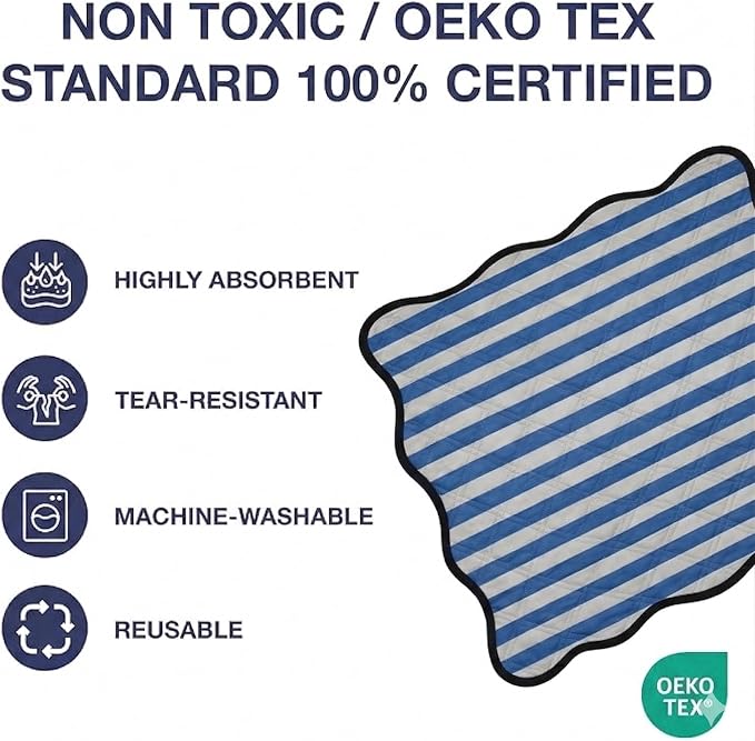 PUPIBOO Washable Pee Pads for Dogs and Cats - Super Absorbent Reusable Puppy Training Pads - 100% Waterproof, Leak-Proof & Non-Slip Whelping Pads for Pet Housebreaking