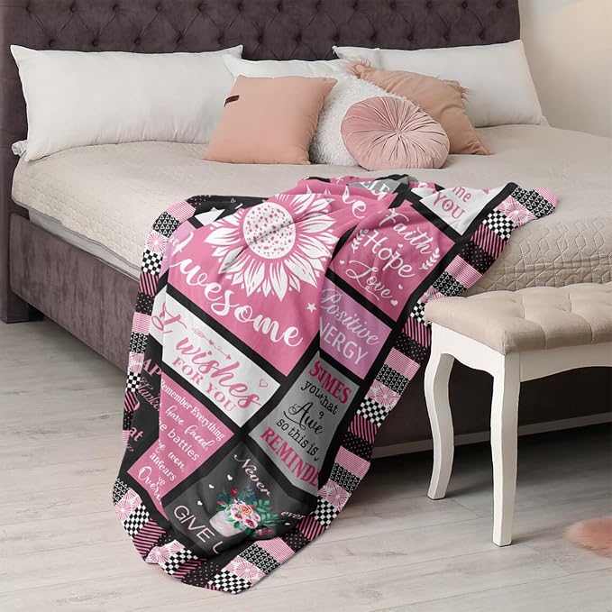 Get Well Soon Gifts for Women After Surgery, Inspirational/Sympathy/Relaxation/Spiritual/Motivational/Encouragement/You are Awesome Gifts for Women Blanket 60"x50"