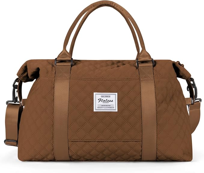 Travel Duffel Bag, Carry On Overnight Weekender Bags for Women | Travel Bag with Wet Pocket & Trolley Sleeve, For Spirit Airlines 18x14x8 Personal Item Bag