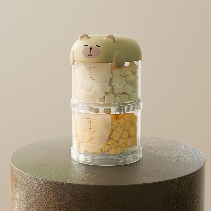 Outdoor Dog Treat holder Airtight, 2025 New Upgrade Large Cute Dog Treat Jar with Lids, Classified Storage Pet Food packaging Jar Treat Bottle, Multi-functional Multi-layer Dispenser (Beige, 2 Layer)