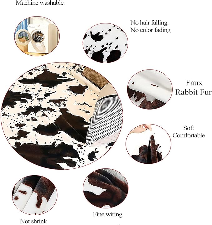 Leopard Throw Blanket 50''x60'', 480 GSM Double Sided Faux Fur Blankets for Bed Sofa Travel and Camping, Super Soft Cozy Fluffy Plush Cheetah Print Blanket for All Seasons