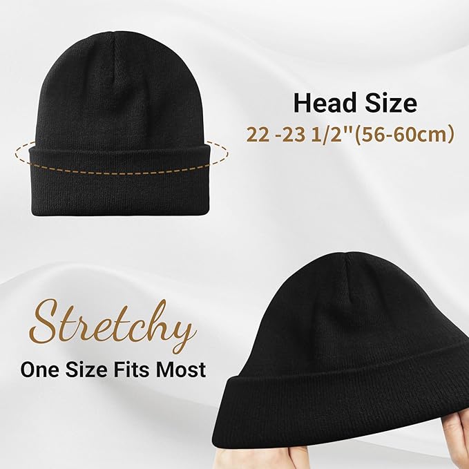 PFFY Unisex Beanie Hats for Men Women Knit Winter Beanies