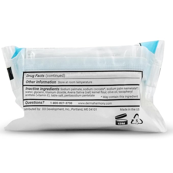 Dermaharmony 2% Pyrithione Zinc (ZnP) Bar Soap 4 oz - Crafted for Those with Skin Conditions - Seborrheic Dermatitis, Dandruff, Psoriasis, Eczema, etc.