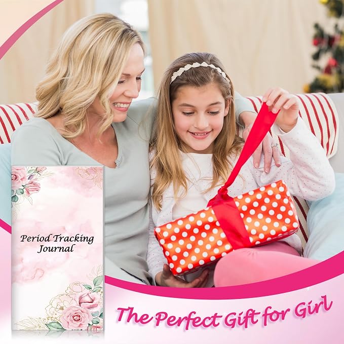 6 Pack Period Tracker Journal for Girls 6.5x3.5 Inch Period Tracking Notebook First Period Starter Kit Funny Daily Menstrual Cycle Tracker Gifts for Girls Teens Feminine Care 80GSM