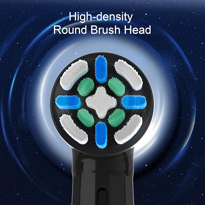 IO Replacement Heads Compatible with Oral B iO 2/3/4/5/6/7/8/9/10/Deep Clean Electric Toothbrush, Brush Heads Compatible with IO for Teeth Clean (8 Black)