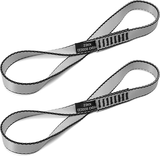 18MM Nylon Climbing Sling Runner 23KN CE2008/EN566 Strong Webbing Straps for Rock Climbing,Mountaineering, Rappelling, Swing, Yoga Hammock etc