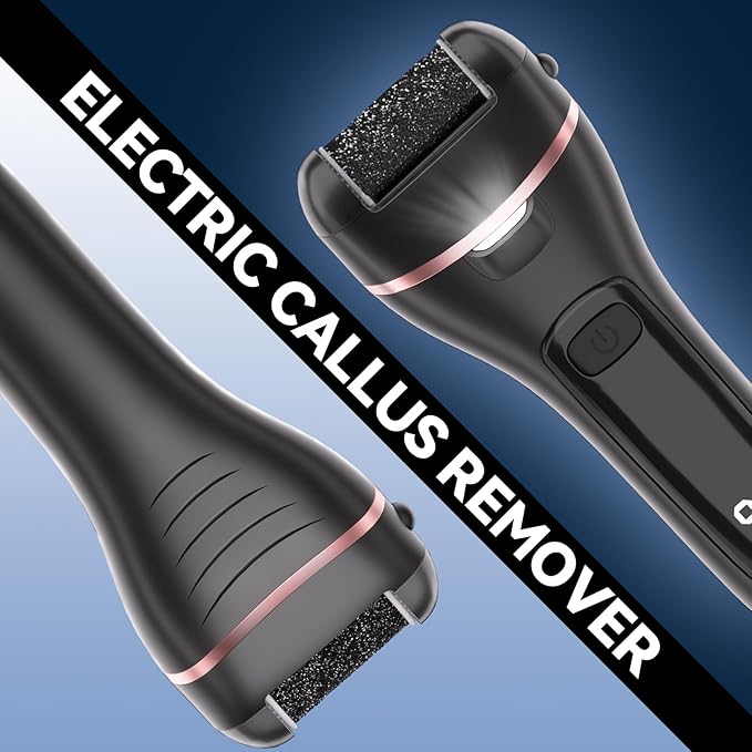 Wea&Hea Electric Callus Remover for Feet, 30 in 1 Professional Pedicure Kit with 9 Roller Heads, 2-Speed Rechargeable & Waterproof Foot File - Ultimate Foot Spa Tools for Smooth Skin at Home