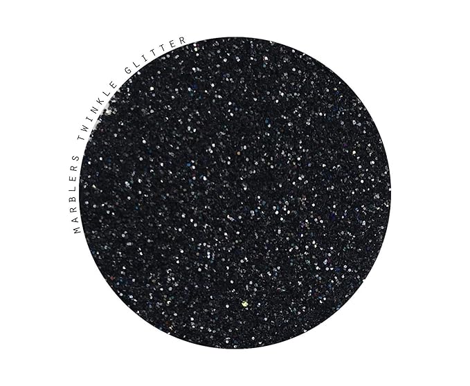 MARBLERS Twinkle Face & Body Glitter [Black Knight] 0.18oz (5g) | Fine | Non-Toxic | Vegan | Cruelty-Free | Festival, Rave & Party Makeup | Eye, Hair, Nail Polish, Eyeshadow | Nail Art | Gel Nail
