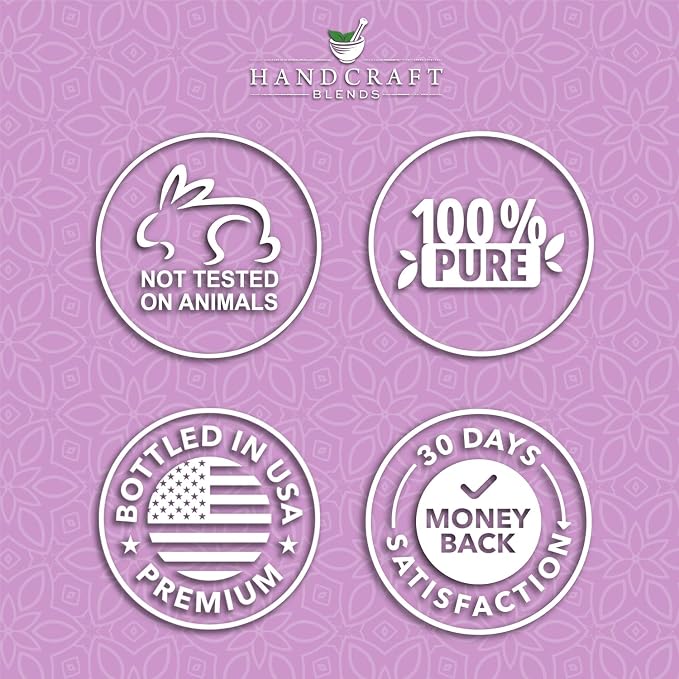 Handcraft Blends Castor Oil for Hair with Lavender Essential Oil and Rosemary Essential Oil Set – 100% Pure & Natural Oils – Carrier Oil for Essential Oils Mixing, Aromatherapy Oils & Massage
