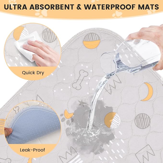UPSKY Washable Pee Pads for Dogs 4 Pack 18” x 24” Reusable Puppy Pads Waterproof Pet Training Pads, Non-Slip Dog Mats Fast Absorbent Whelping Pads for Playpen, Potty, Crate, Bed
