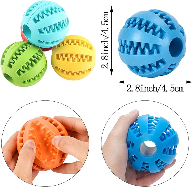 6PCS Hamster Foraging Ball Toy Puzzle, Hamster Treat Ball for Teething for Guinea Pig Rabbit and Small Animal